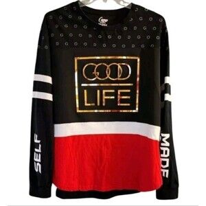 Camp Good Life Graphic‎ T-shirt 3XL- Streetwear Self Made Black Red Gold